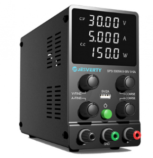 Jeswerty DC laboratorní zdroj - SPS 3005N, 0-30V/0-5A, USB
