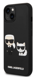 Karl Lagerfeld and Choupette 3D Kryt pro iPhone 14 Black