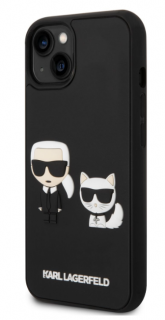 Karl Lagerfeld and Choupette 3D Kryt pro iPhone 14 Plus Black