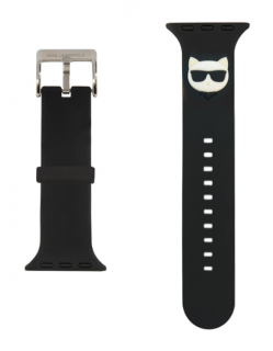 Karl Lagerfeld Choupette Head Řemínek pro Apple Watch 42/44mm Black