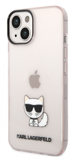 Karl Lagerfeld Choupette Logo Zadní Kryt pro iPhone 14 Pink