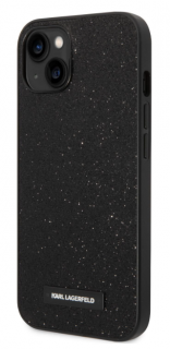 Karl Lagerfeld Glitter Plague Zadní Kryt pro iPhone 14 Black