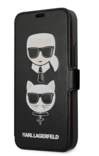 Karl Lagerfeld Heads Book Pouzdro pro iPhone 12 mini Black