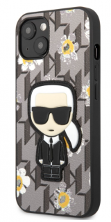 Karl Lagerfeld Ikonik Flower Kryt pro iPhone 13 Grey