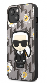 Karl Lagerfeld Ikonik Flower Kryt pro iPhone 13 mini Grey