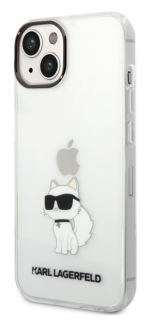 Karl Lagerfeld IML Choupette NFT Zadní Kryt pro iPhone 14 Transparent