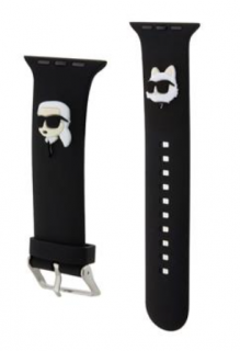 Karl Lagerfeld Karl and Choupette Head NFT Řemínek pro Apple Watch 38/40/41 Black