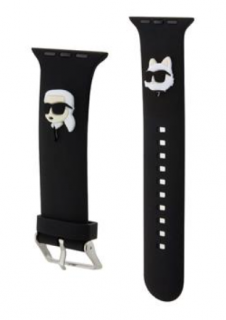 Karl Lagerfeld Karl and Choupette Head NFT Řemínek pro Apple Watch 42/44/45/49 Black