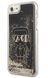 Karl Lagerfeld Liquid Glitter Gatsby Kryt pro iPhone 7/8/SE2020/SE2022 Black