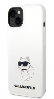 Karl Lagerfeld Liquid Silicone Choupette NFT Zadní Kryt pro iPhone 14 Plus White