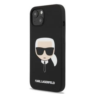 Karl Lagerfeld Liquid Silicone Karl Head Zadní Kryt pro iPhone 13 mini Black