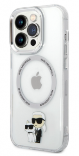 Karl Lagerfeld MagSafe Kompatibilní Kryt IML Karl and Choupette NFT pro iPhone 14 Pro Max Transparent