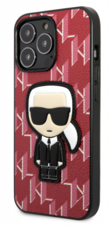 Karl Lagerfeld Monogram Ikonik Kryt pro iPhone 13 Pro Red