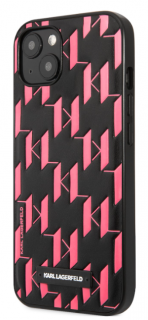 Karl Lagerfeld Monogram Plaque Kryt pro iPhone 13 mini Pink