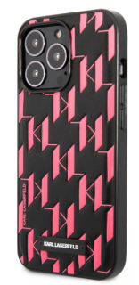 Karl Lagerfeld Monogram Plaque Kryt pro iPhone 13 Pro Pink