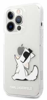 Karl Lagerfeld PC/TPU Choupette Eat Zadní Kryt pro iPhone 13 Pro Max Transparent