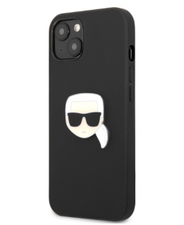 Karl Lagerfeld PU Leather Karl Head Zadní Kryt pro iPhone 13 mini Black
