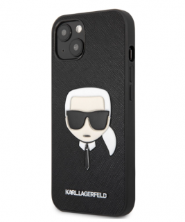 Karl Lagerfeld PU Saffiano Karl Head Zadní Kryt pro iPhone 13 mini Black