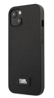 Karl Lagerfeld Saffiano Plaque Kryt pro iPhone 13 mini Black