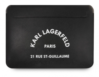 Karl Lagerfeld Saffiano RSG Embossed Computer Sleeve 13/14  Black