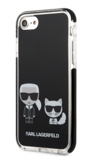 Karl Lagerfeld TPE Karl and Choupette Kryt pro iPhone 7/8/SE2020/SE2022 Black