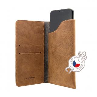 Kožené pouzdro FIXED Pocket Book pro Apple iPhone XR/11, hnědé