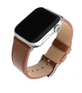 Kožený řemínek FIXED Leather Strap pro Apple Watch 42/44/45 mm, hnědý