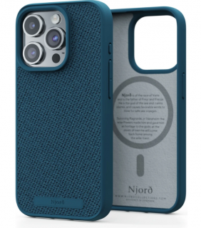 Njord Fabric Tonal Case Deep Sea - iPhone 15 Pro Max