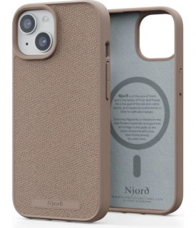 Njord Fabric Tonal Case Pink Sand - iPhone 15 Plus/14 Plus