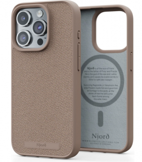 Njord Fabric Tonal Case Pink Sand - iPhone 15 Pro