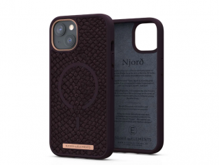 Njord Salomon Leather Aubergine - iPhone 13 Mini