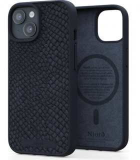 Njord Salomon Leather Black - iPhone 15 Plus/14 Plus