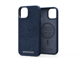 Njord Salomon Leather Blue - iPhone 14 Plus