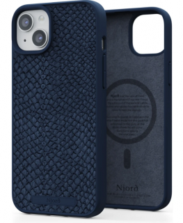 Njord Salomon Leather Blue - iPhone 15 Plus/14 Plus