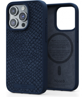 Njord Salomon Leather Blue - iPhone 15 Pro Max