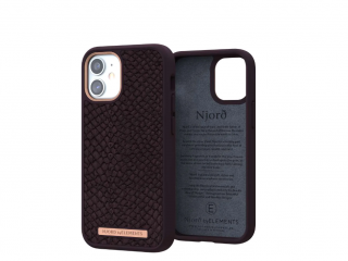 Njord Salomon Leather Case Aubergine - iPhone 12/12 Pro