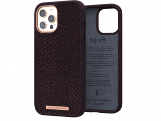 Njord Salomon Leather Case Aubergine - iPhone 12/13 Pro Max