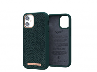 Njord Salomon Leather Case Dark Green - iPhone 12 Mini