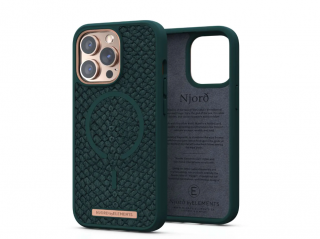 Njord Salomon Leather Case Dark Green - iPhone 12 Pro Max/13 Pro Max