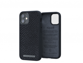 Njord Salomon Leather Case Dark Grey - iPhone 12 Mini