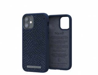 Njord Salomon Leather Case Petrol - iPhone 12/12 Pro