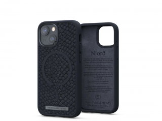 Njord Salomon Leather Dark Grey - iPhone 13 Mini