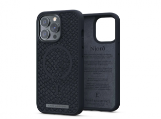 Njord Salomon Leather Dark Grey - iPhone 13 Pro