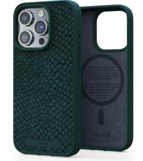 Njord Salomon Leather Green - iPhone 15 Pro Max