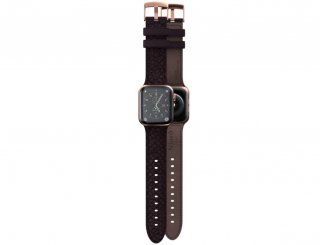 Njord Salomon Leather Watch Strap Aubergine - Apple Watch 40/41 mm