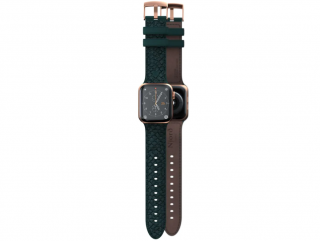 Njord Salomon Leather Watch Strap Dark Green - Apple Watch 40/41 mm