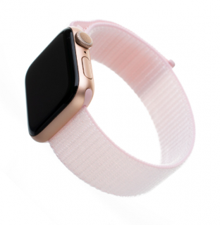 Nylonový řemínek FIXED Nylon Strap pro Apple Watch 42/44/45/49mm, růžový