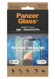 PanzerGlass Ultra Wide Fit s Anti-BlueLight vrstvou pro Apple iPhone 14/13/13 Pro