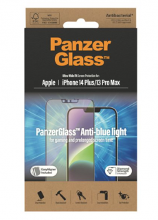 PanzerGlass Ultra Wide Fit s Anti-BlueLight vrstvou pro Apple iPhone 14 Plus/13 Pro Max