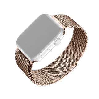 Síťovaný nerezový řemínek FIXED Mesh Strap pro Apple Watch 38/40/41mm, růžově zlatý